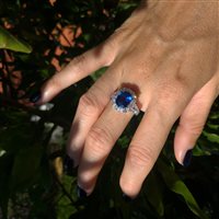 Vicenza - Piazzetta Palladio 2 - Ring Crivelli Woman ZAFFIRO in Gold Zaffiro 4.32 Ct 4709NS - 4709NS